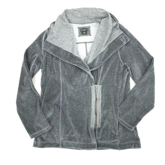 EDDIE BAUER Cotton Velvet Sweatshirt Jacket - Picture 1 of 8